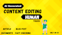give a human touch to your ai generated content and edit