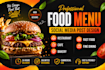 design restaurant banner and food menu