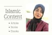 write islamic content, islamic article or islamic book