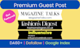 guest posts on premium lifestyle and fashion magazines
