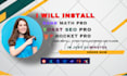 install yoast seo rankmath pro wp rocket for you and optimization