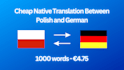 natively translate your text from german to polish
