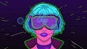 make trippy cyberpunk neon animation music video