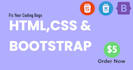 fix your coding bugs in html,css and bootstrap