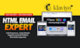 create responsive HTML email template for mailchimp, klaviyo