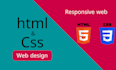do html, css web design and fix code