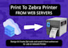 link your webserver with zebra local printer