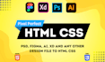 create responsive psd to html figma to html css xd to html