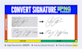 remove signature background to png high resolution 300dpi