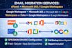 migrate your emails to google workspace, ms365, cpanel, zero downtime