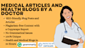 write medical articles and health blogs as a doctor
