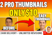 design 2 pro youtube thumbnails that get clicks
