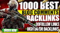 create 1000 dofollow blog comment backlinks