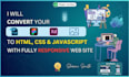 convert PSD to html figma to html xd to html css bootstrap 5 responsive website