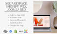 squarespace seo, shopify, wix, joomla website audit with yoast and rank math