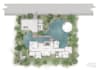 do architectural ground floor and site plan render by photoshop