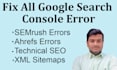 fix google search console errors on your website