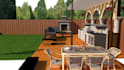 design creative landscape, garden, backyard, and pool