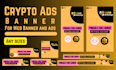 make eye catching crypto ads banner for you