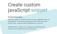 write a custom javascript snippet for you