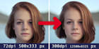 convert low resolution images to 300 dpi