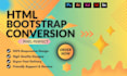 convert PSD to HTML, figma to HTML, xd to HTML bootstrap responsive