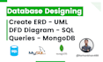 design database, create erd, dfd diagram and fix sql queries