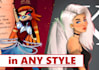 draw your character in any style