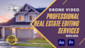 edit real estate drone video ,promo video with motion graphics