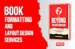 book formatting and layout design , e book formatting cover design