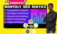 do complete monthly SEO service to stay top on serp