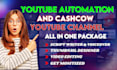 do youtube automation setup your channel, cash cow videos