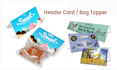 design header card or bag topper for your product bag packaging