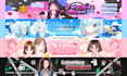 design cute vtuber anime banner header for twitch, youtube