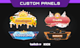 design cute customized panels for twitch and kick