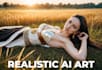 create custom ai art and realistic character portrait