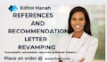 revise, proofread and edit reference and recommendation letter