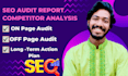 provide website audit and competitor analysis SEO report