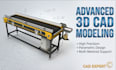 design industrial machine parts and assemblies in 3d cad
