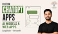 build chatgpt apps ai models or web apps with langchain and streamlit