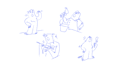 create a quirky hand drawn line art drawing illustration