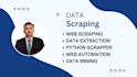 do web scraping , python web scraper and data scraping