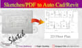 redraw 2d plan from image or sketch to digital form in revit