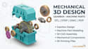 do 3d cad modeling, machine design on autocad