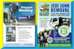 create pressure washing and junk removal flyer design