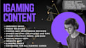 write expertly written SEO optimized igaming articles