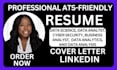 craft a job winning data science resume, cybersecurity, and business analyst cv