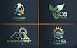 do eco energy, electrical , power and solar panel logo