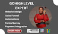 go highlevel set up fg funnel progreda ligna ghl website expert