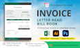 do professional invoice, xero template, letterhead design